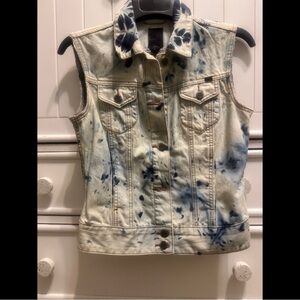 Lucky Brand Acid Wash Denim Vest